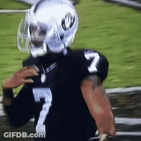 Football Player In Helmet And Number 7 Jersey GIF