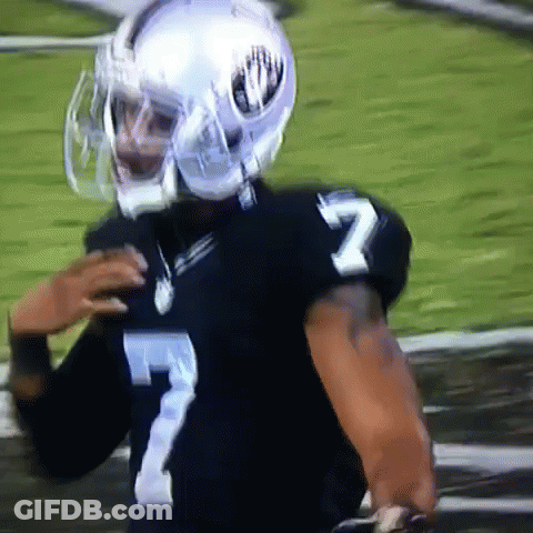 Football Player In Helmet And Number 7 Jersey GIF