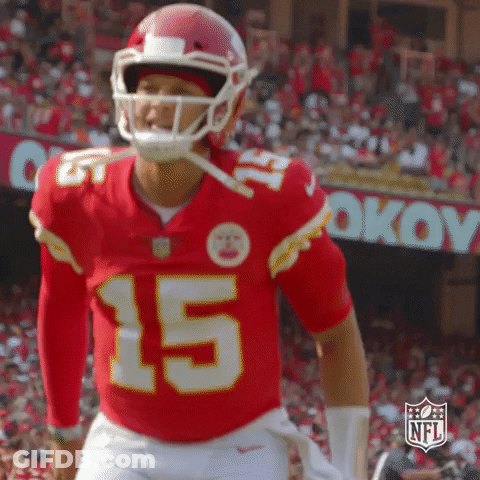 Football Player In Helmet And Red Jersey Walking On Field GIF