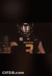 Football Player In Helmet And SEC Shirt GIF