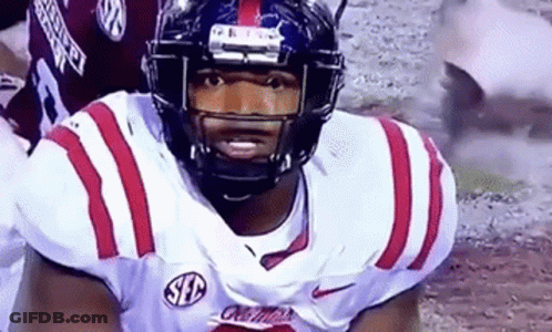 Football Player In Helmet And White SEC Jersey GIF