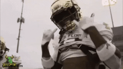 Football Player In Helmet Bullpen Shirt Thumbs Up GIF