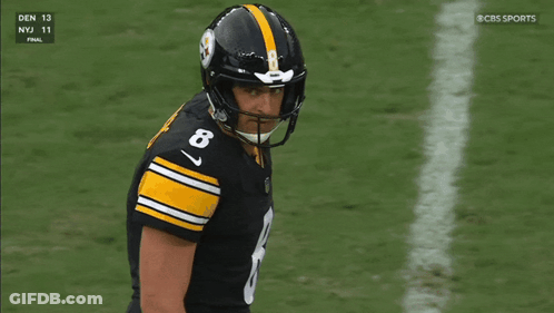 Football Player In Helmet Number 6 GIF