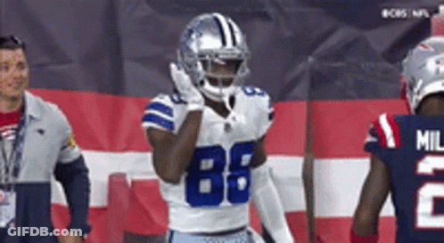 Football Player In Helmet Number 88 GIF
