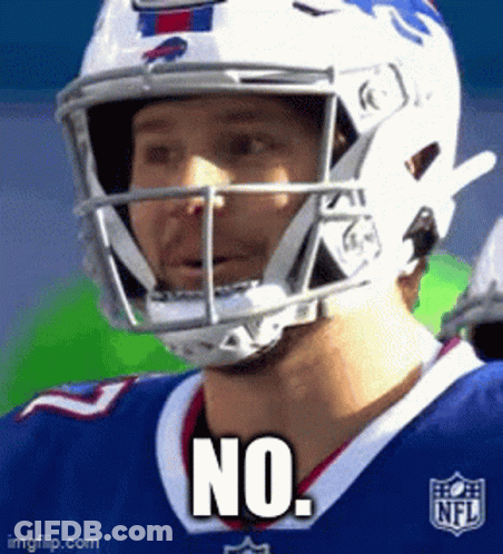 Football Player In Helmet Saying No GIF