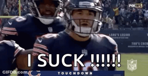 Football Player In Helmet Says I Suck GIF
