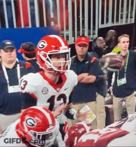 Football Player In Helmet With G GIF