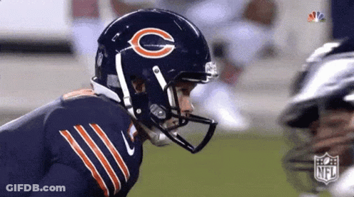 Football Player In Helmet With Letter C GIF