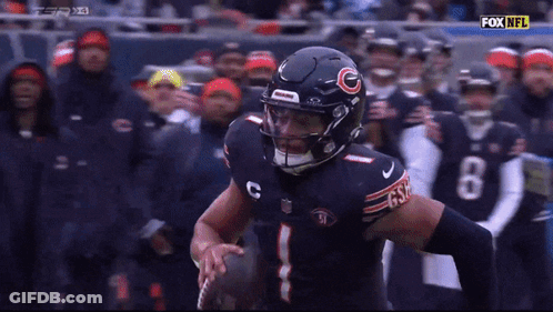 Football Player In Helmet With Letter C GIF