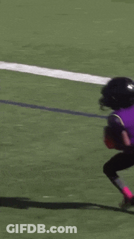 Football Player In Helmet With Letter T GIF