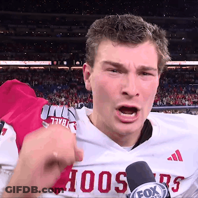 Football Player In Hoosier Jersey GIF