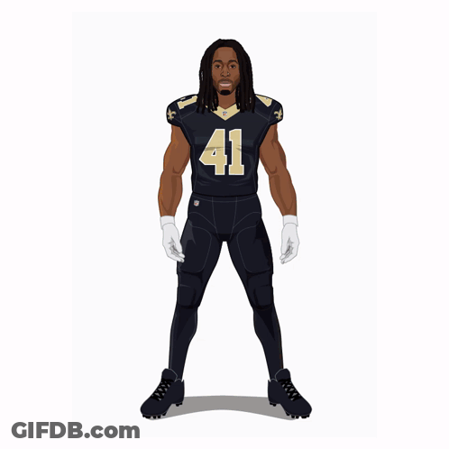 Football Player In Jersey Number 41 GIF