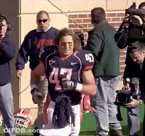 Football Player In Jersey Number 42 GIF