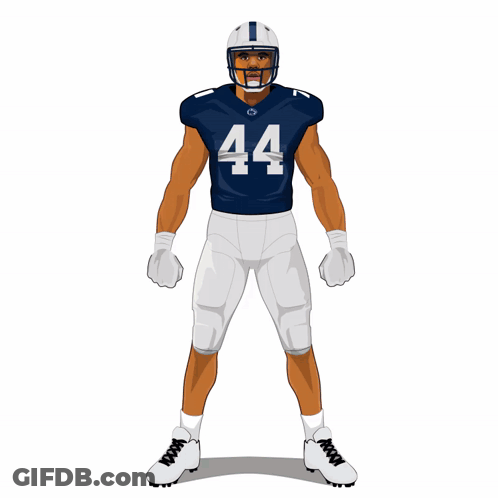 Football Player In Jersey Number 44 GIF