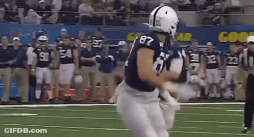 Football Player In Jersey Number 87 GIF