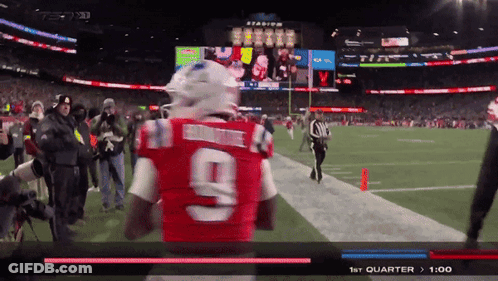 Football Player In Jersey Number 9 GIF