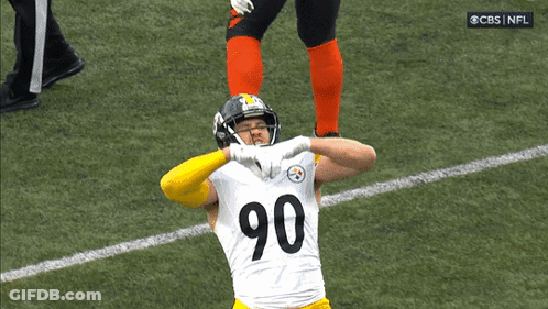 Football Player In Jersey Number 90 GIF