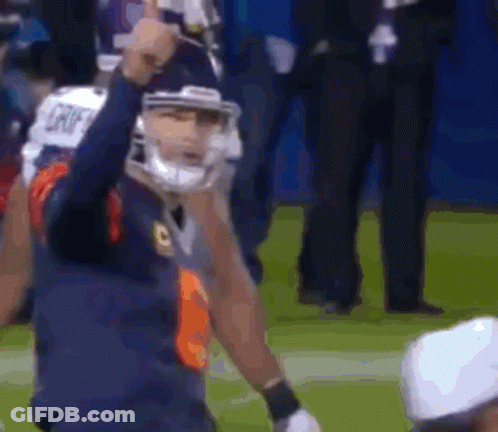 Football Player In Jersey With Letter C GIF
