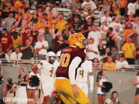 Football Player In Maroon Jersey Number 10 GIF