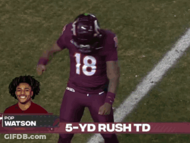 Football Player In Maroon Jersey Number 18 GIF