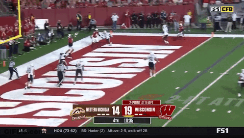Football Player In Maroon Jersey Number 18 GIF