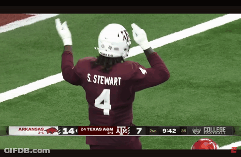 Football Player In Maroon Jersey Number 4 GIF