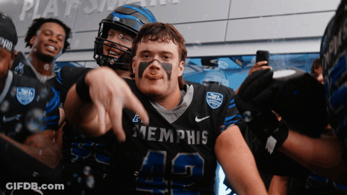 Football Player In Memphis Jersey Pointing GIF