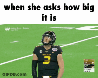 Football Player In Mizzou Jersey On Field GIF