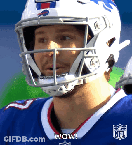 Football Player In NFL Helmet Says Wow GIF