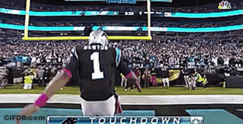Football Player In Number 1 Jersey On Sidelines GIF