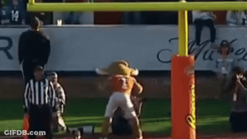 Football Player In Number 1 Jersey Tackled GIF