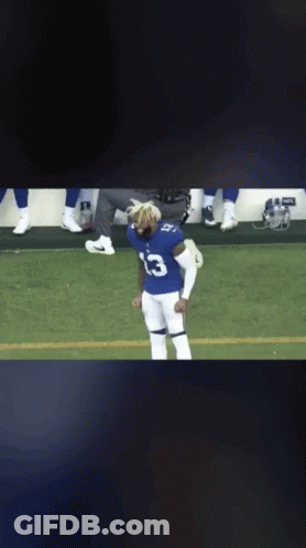 Football Player In Number 13 Jersey On Field GIF