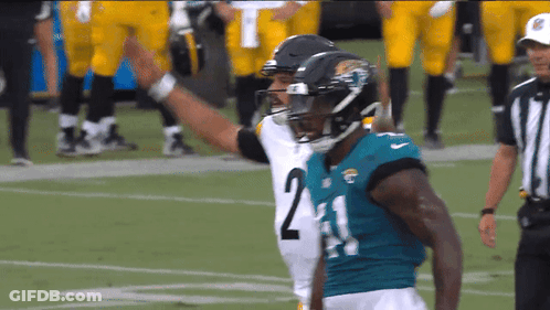 Football Player In Number 2 Jersey Next To Number 21 GIF