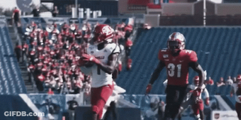 Football Player In Number 31 Jersey Catching Ball GIF