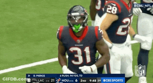 Football Player In Number 31 Jersey Standing On Field GIF