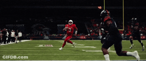 Football Player In Number 6 Jersey Running GIF