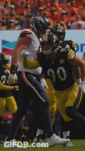 Football Player In Number 90 Jersey On Field GIF