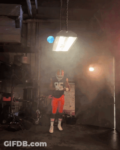 Football Player In Number 95 Jersey GIF