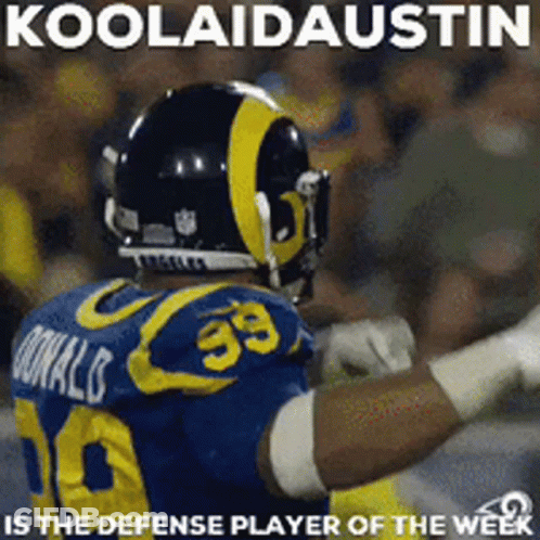 Football Player In Number 99 Jersey GIF