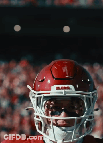 Football Player In Oklahoma Helmet GIF