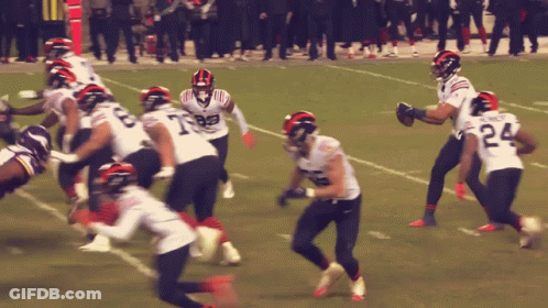 Football Player In Orange Chicago Bears Jersey GIF