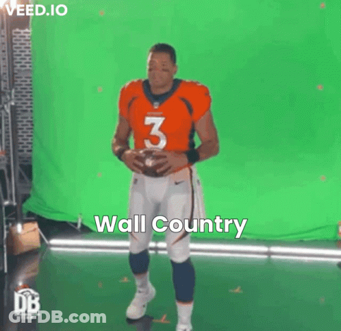 Football Player In Orange Jersey Number 3 GIF