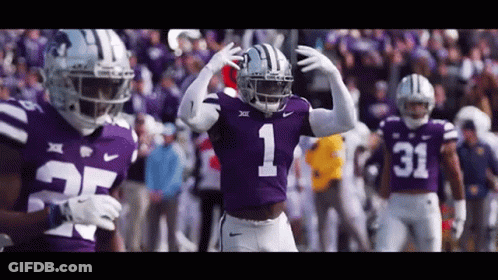 Football Player In Purple Jersey Number 1 GIF