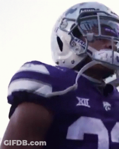 Football Player In Purple Jersey Number 22 GIF
