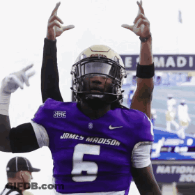 Football Player In Purple Jersey Number 5 GIF