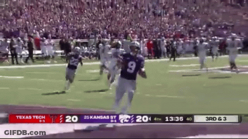 Football Player In Purple Jersey Number 56 GIF
