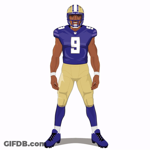 Football Player In Purple Jersey Number 9 GIF