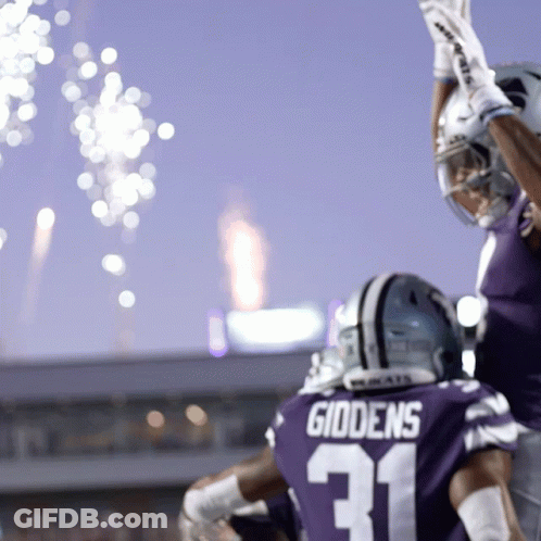 Football Player In Purple Uniform Number 31 GIF