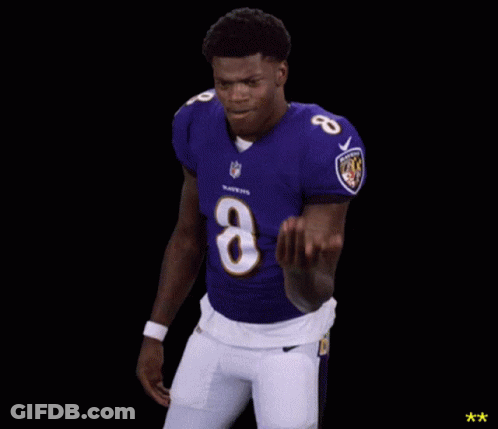 Football Player In Purple Uniform Number 8 GIF