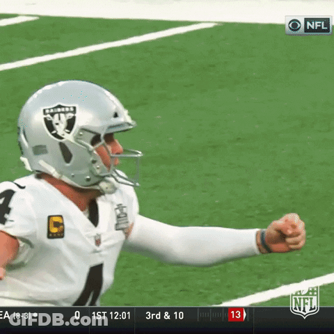 Football Player In Raiders Helmet GIF